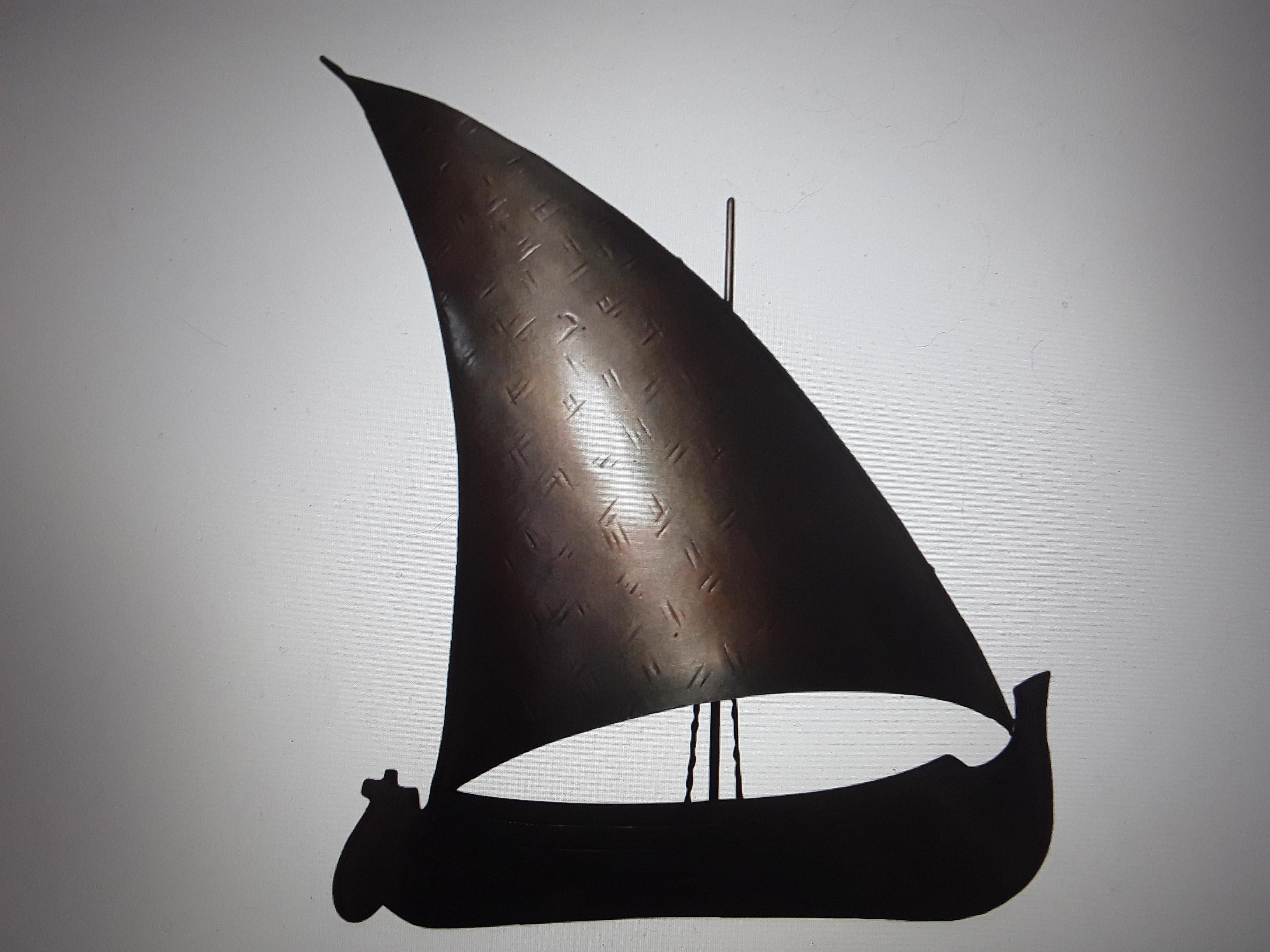 1950's French Grand Scale Bronze Sailing Ship Nautical Wall Lamp/ Sconce For Sale 9