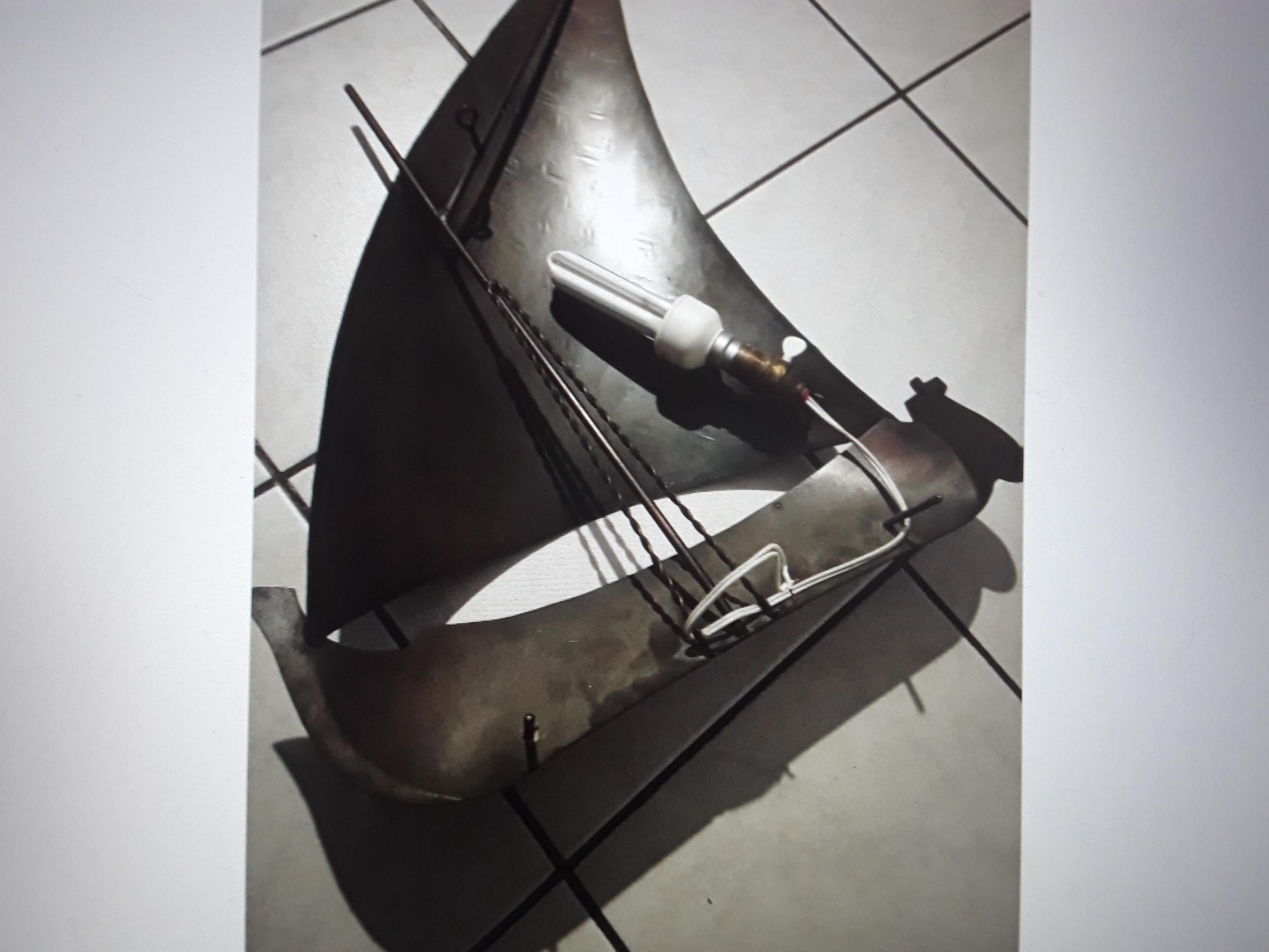 Lampada da parete nautica in bronzo a scala gigante francese degli anni '50 in vendita 1