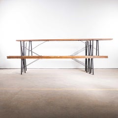 1950's French Gymnasium Pitch Pine Benches