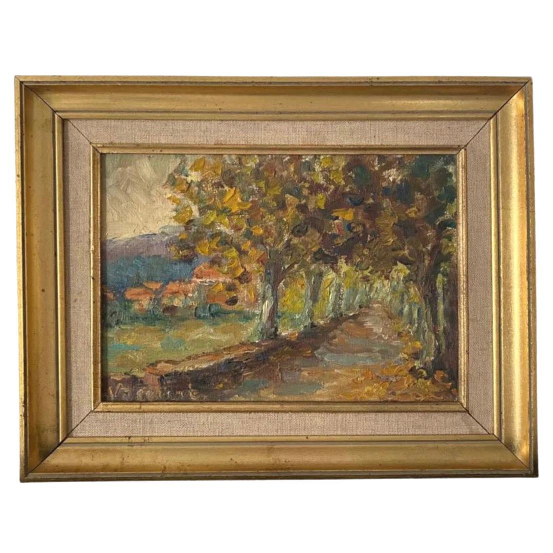 1950s French impressionist Painting For Sale