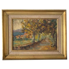 Retro 1950s French impressionist Painting