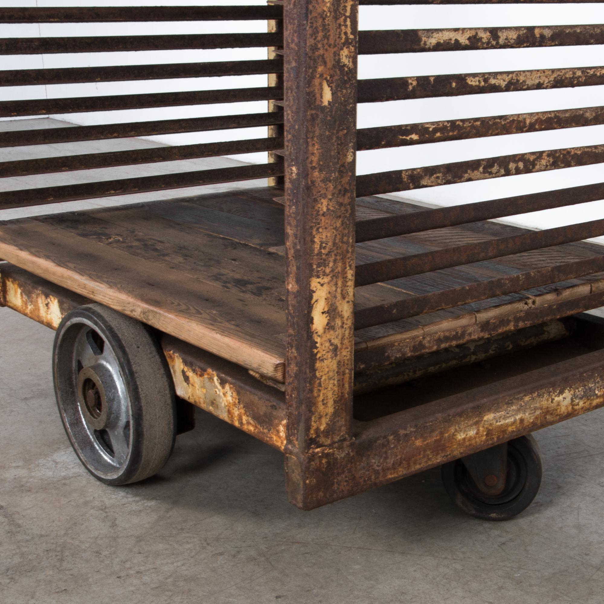 1950s French Industrial Bakery Cart 3