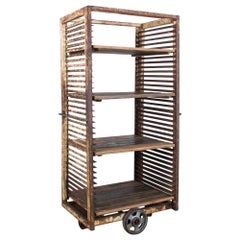 Retro 1950s French Industrial Bakery Cart