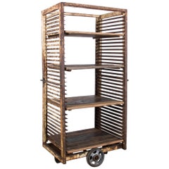 Retro 1950s French Industrial Bakery Cart