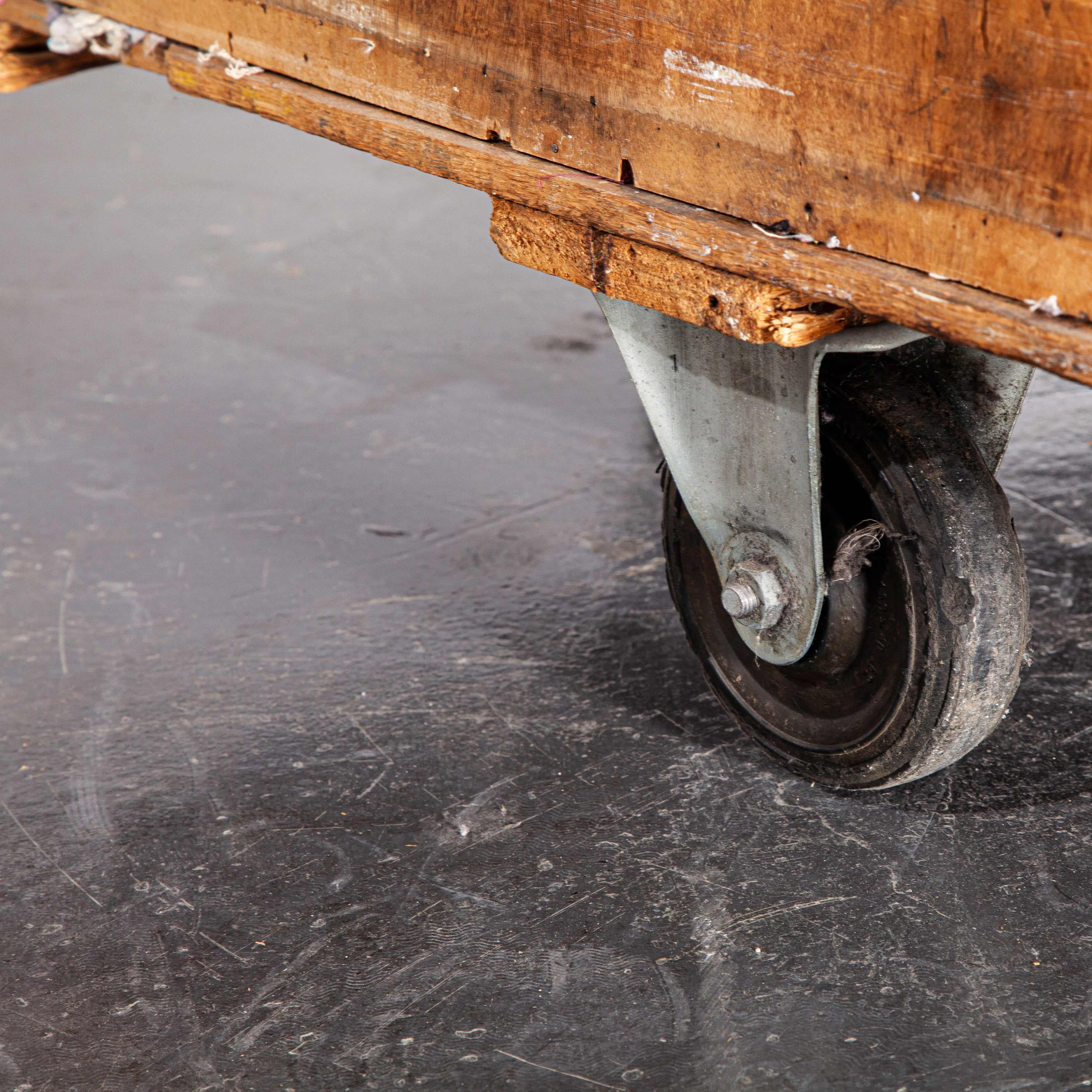 1950s French Industrial box trolley – Tricotage Marmoutier
1950s French industrial box trolley – Tricotage Marmoutier. We recently sourced a number of very original industrial items from a small historic knitting factory in France, Tricotage