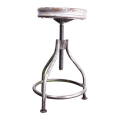 1950s French Industrial Swivelling Welders Stool