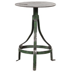 1950s French Industrial Swivelling Welders Stool 'Model 27'