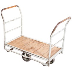 Used 1950s French Industrial Trolley, Tricotage Marmoutier
