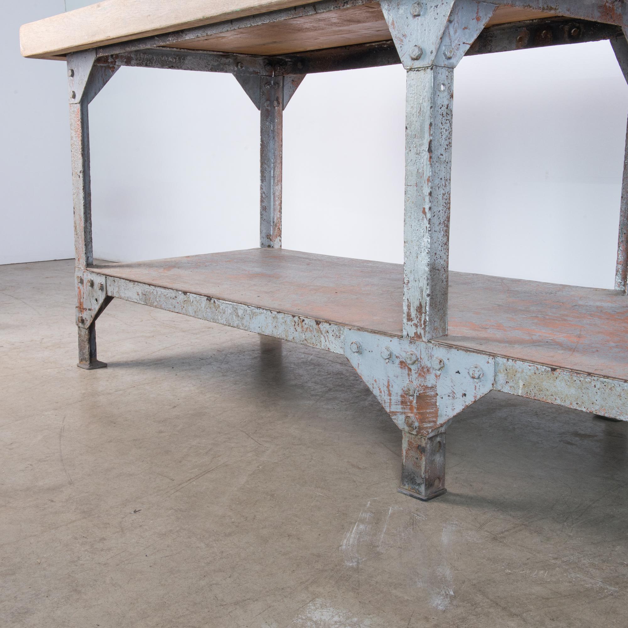 1950s French Industrial Work Table 2
