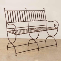 1940s French Iron Bench