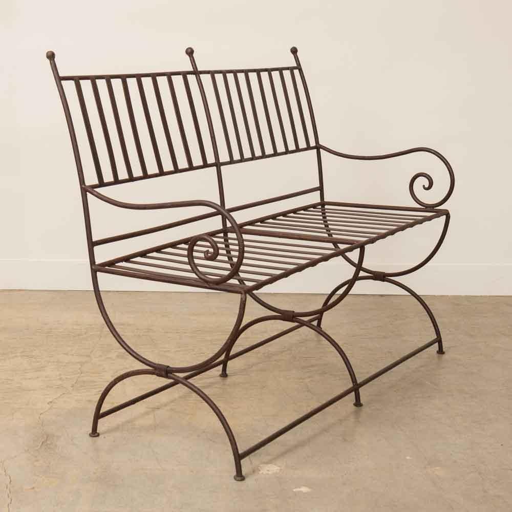 Fer Banc en fer français des années 1940 en vente