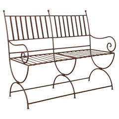 1940s French Iron Bench