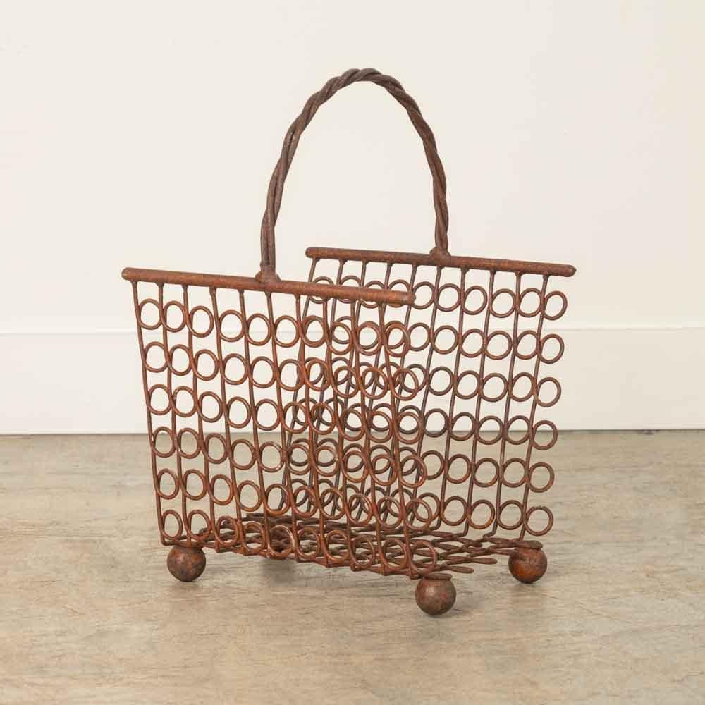 Revistero de hierro modernista francés de los años 50 en Bueno estado para la venta en Los Angeles, CA