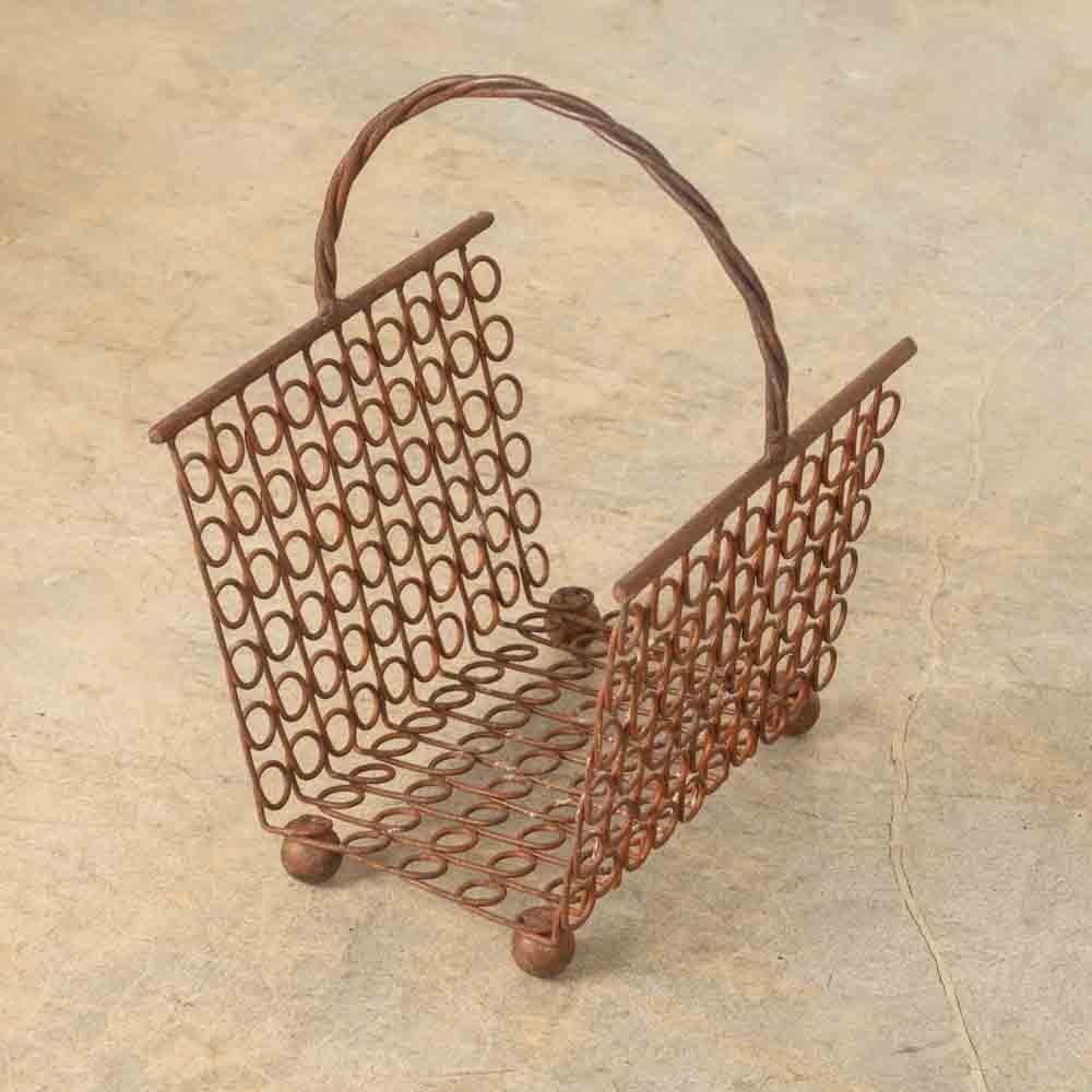 Revistero de hierro modernista francés de los años 50 en venta 1
