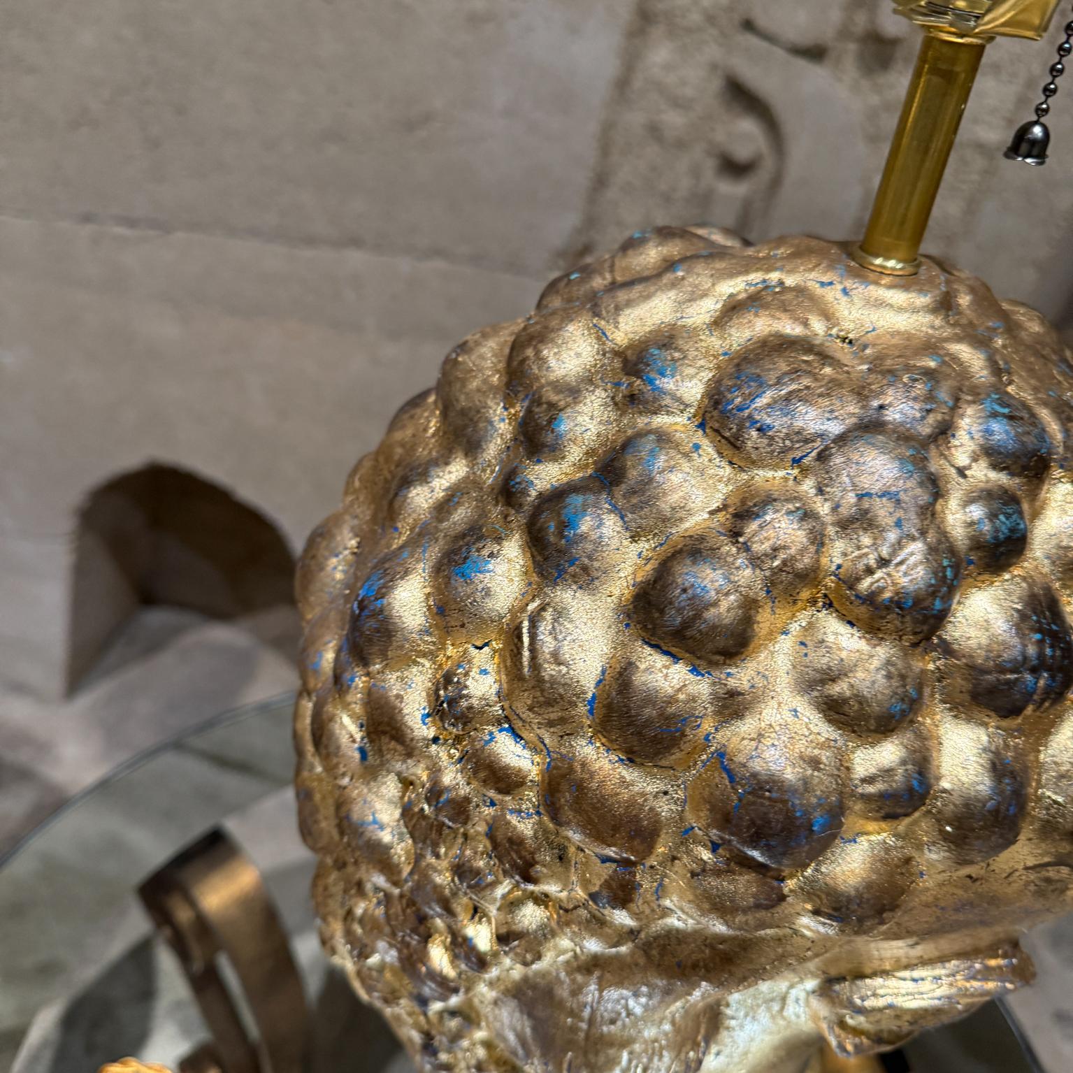 1950s Lamb's Head French Gold Leaf Table Lamps For Sale 5