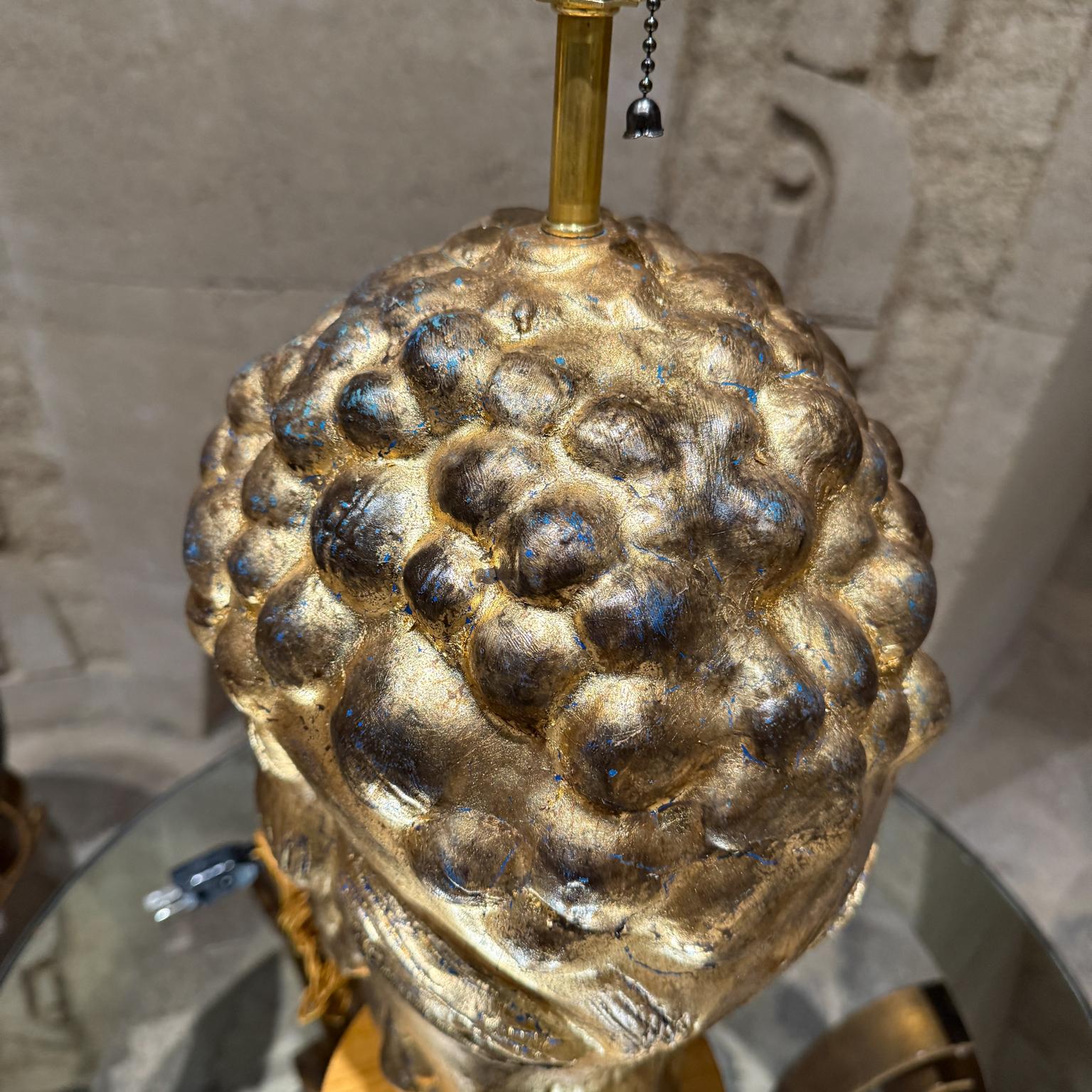 1950s Lamb's Head French Gold Leaf Table Lamps For Sale 6