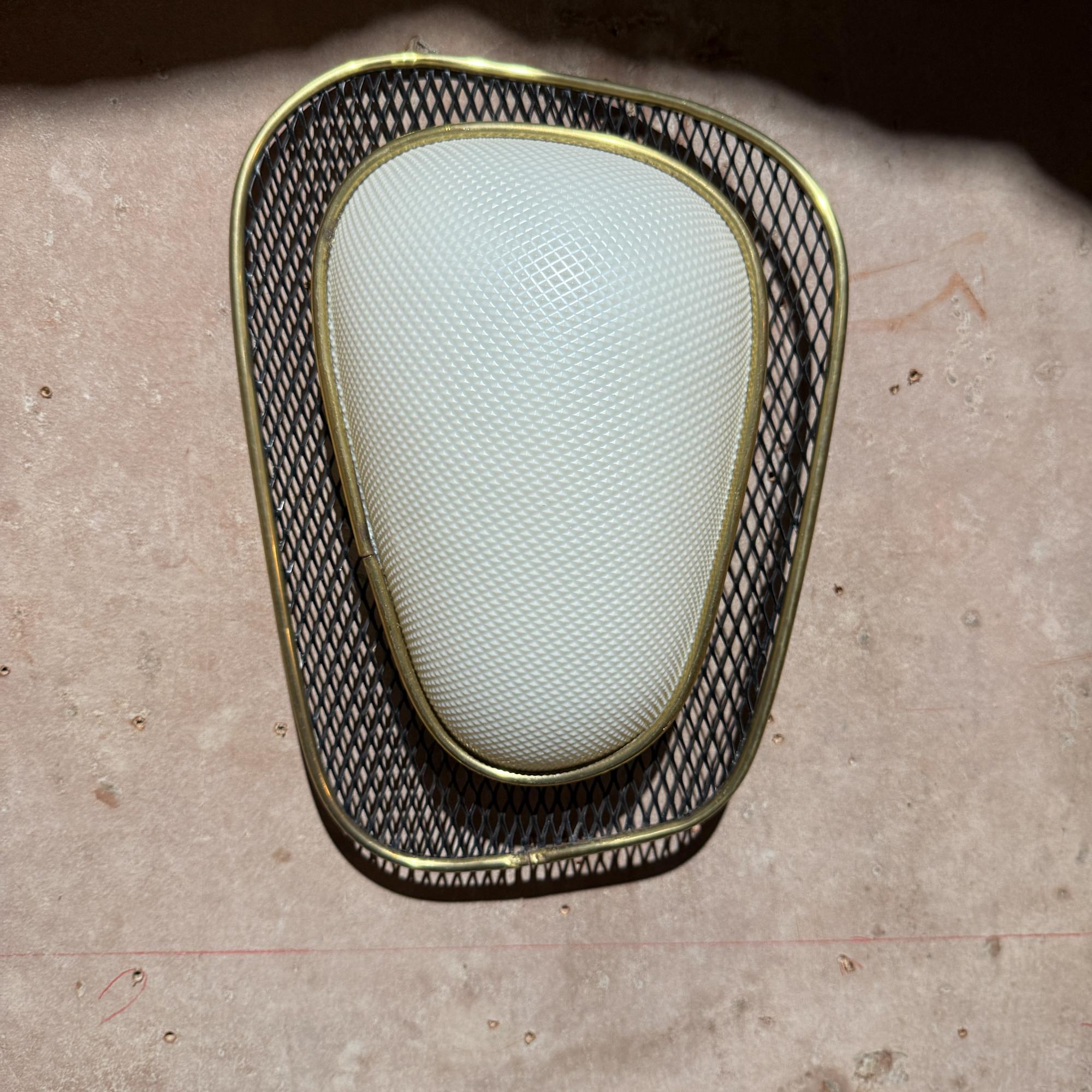 1950er Jahre Französisch Lampe Messing Wandleuchter nach Mathieu Matégot im Angebot 5