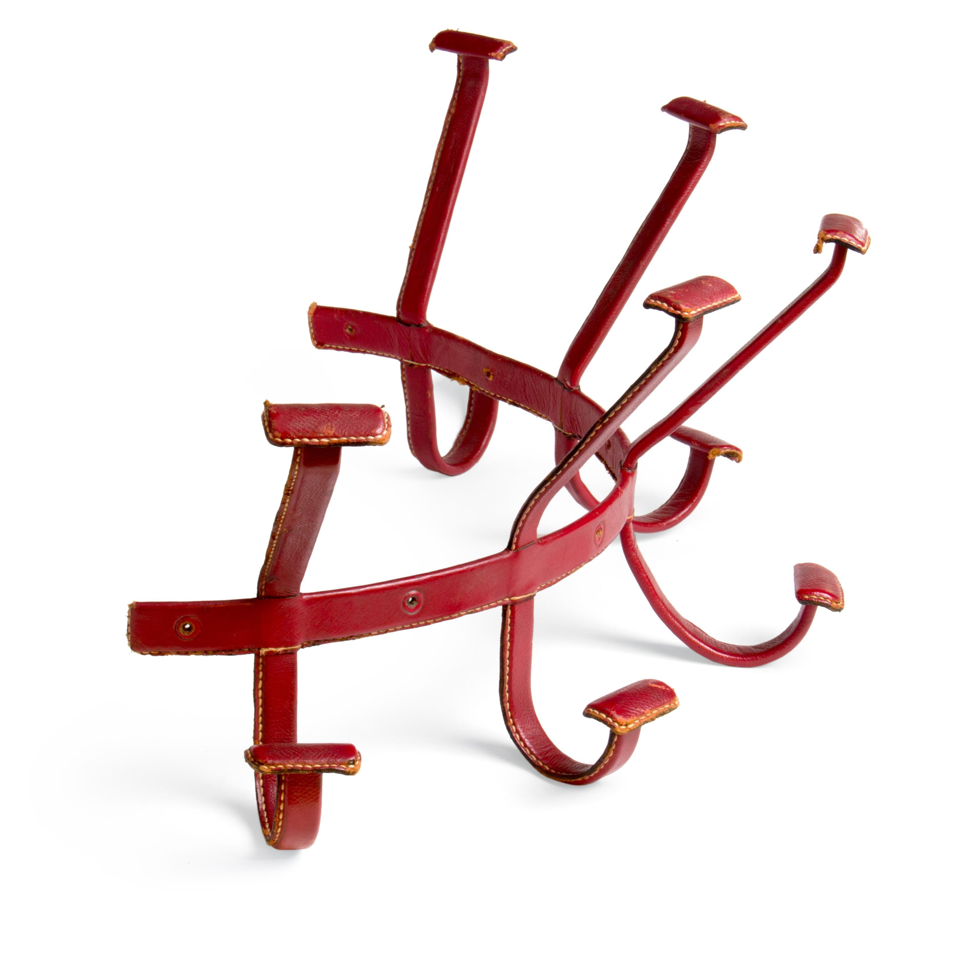 Mid-Century Modern Track monté en cuir de Jacques Adnet en vente