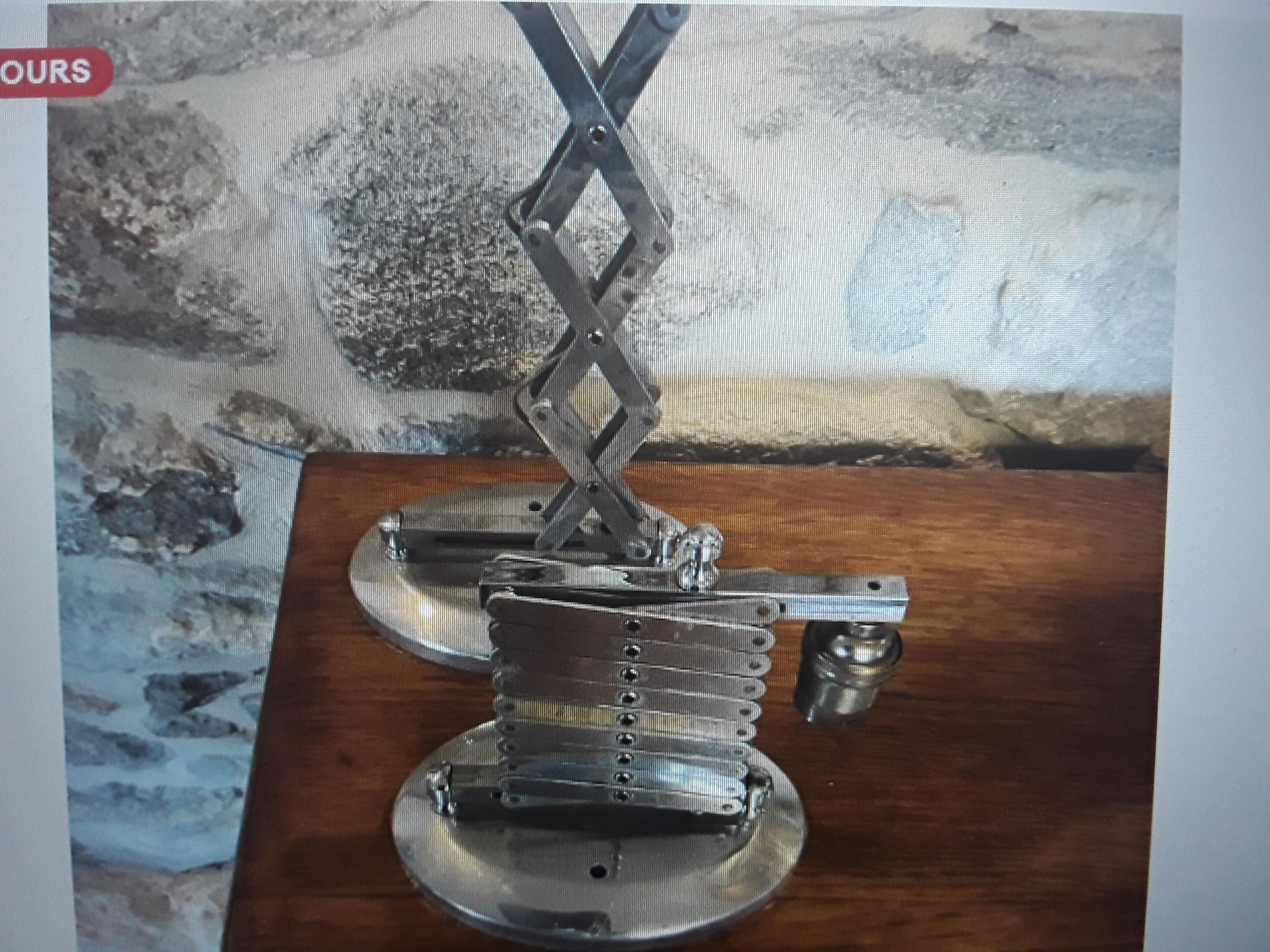 1950's French Loft MCM Large Chromed 