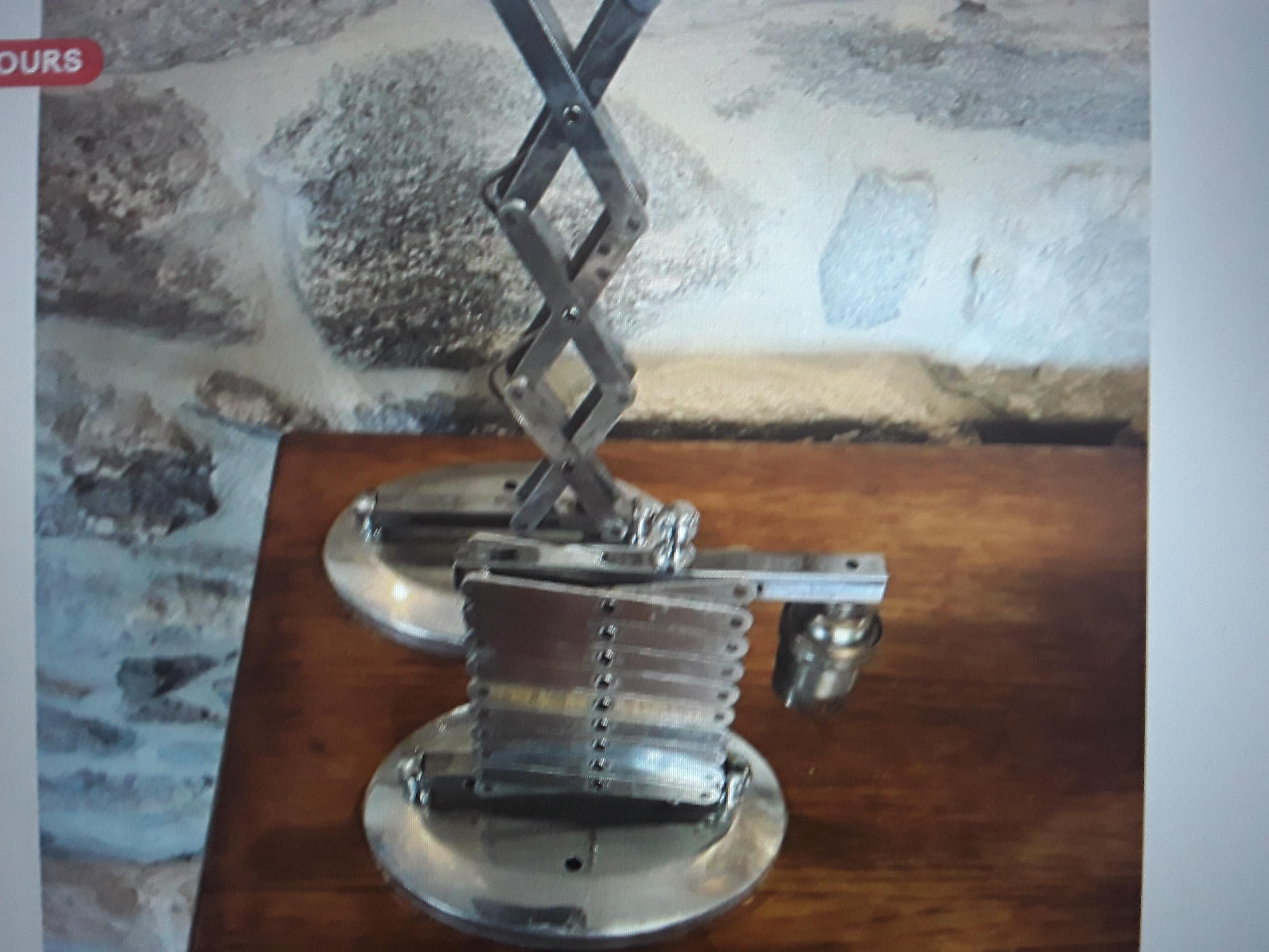 1950's French Loft MCM Large Chromed 