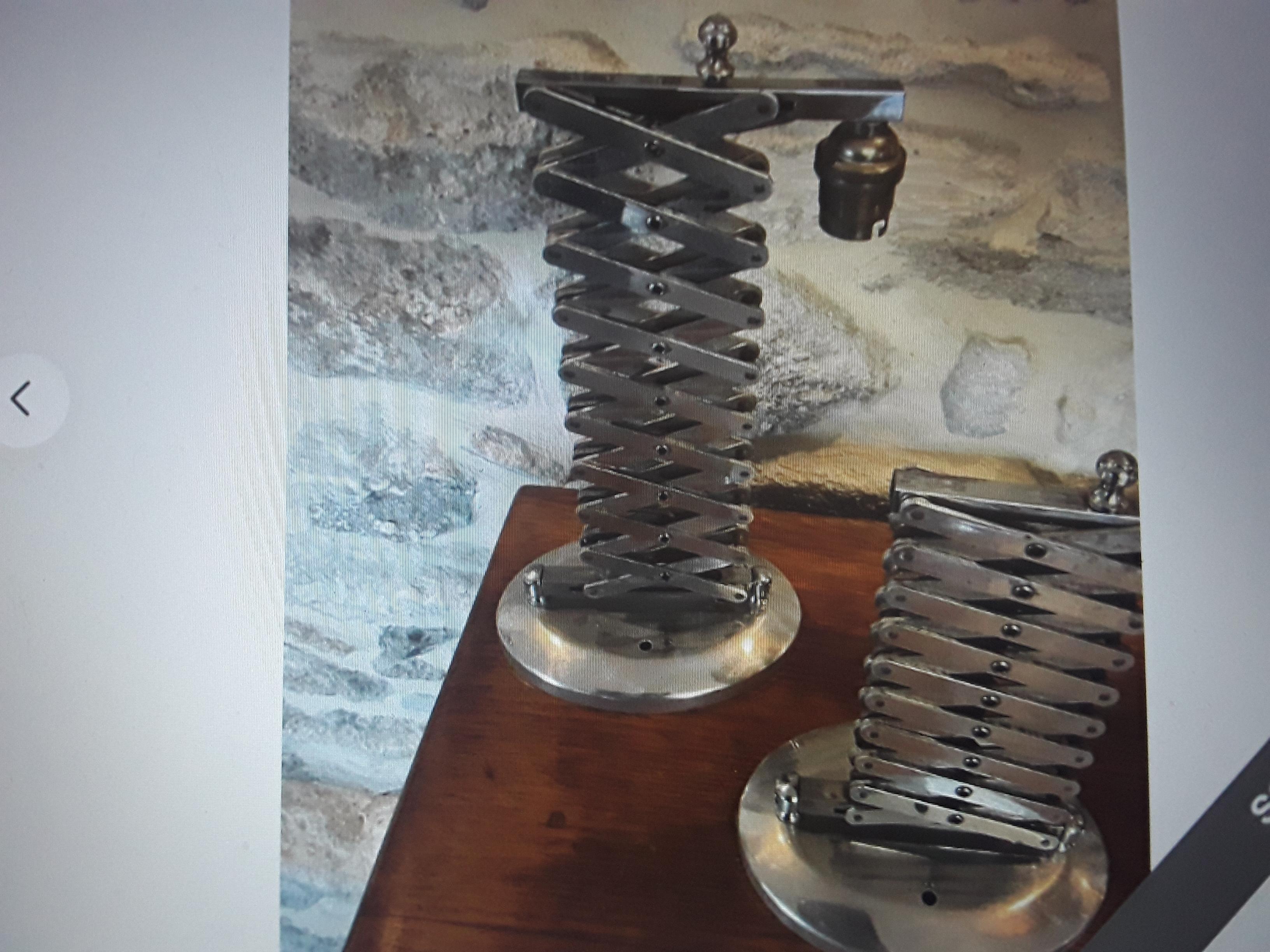 1950's French Loft MCM Large Chromed 