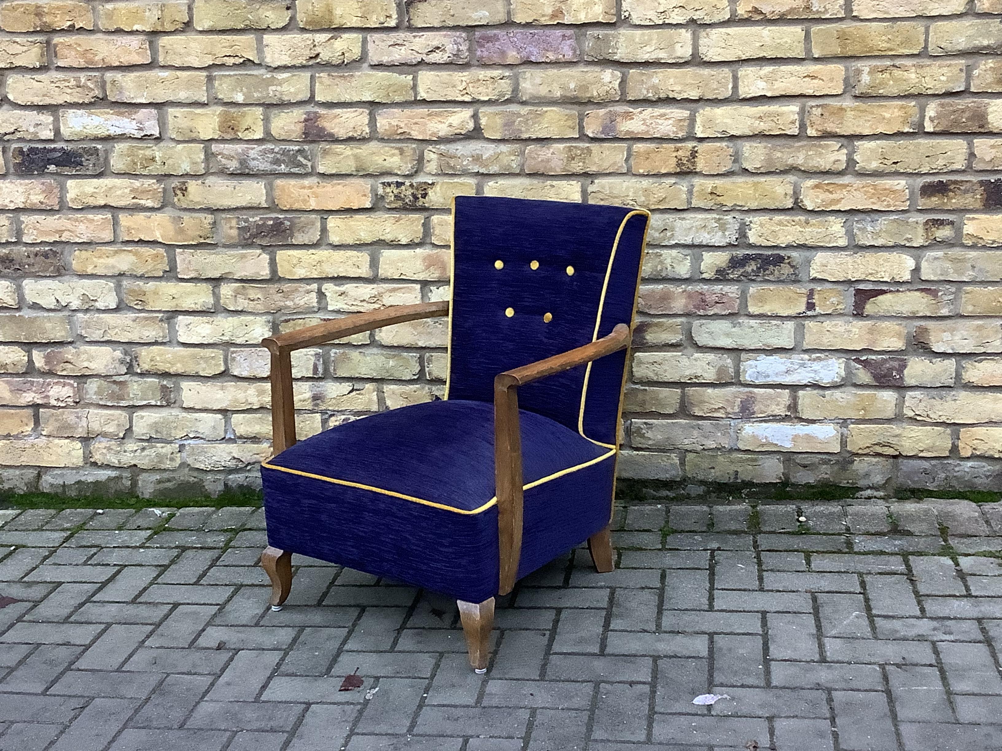 Mid-Century Modern 1950’s French Low Armchairs For Sale