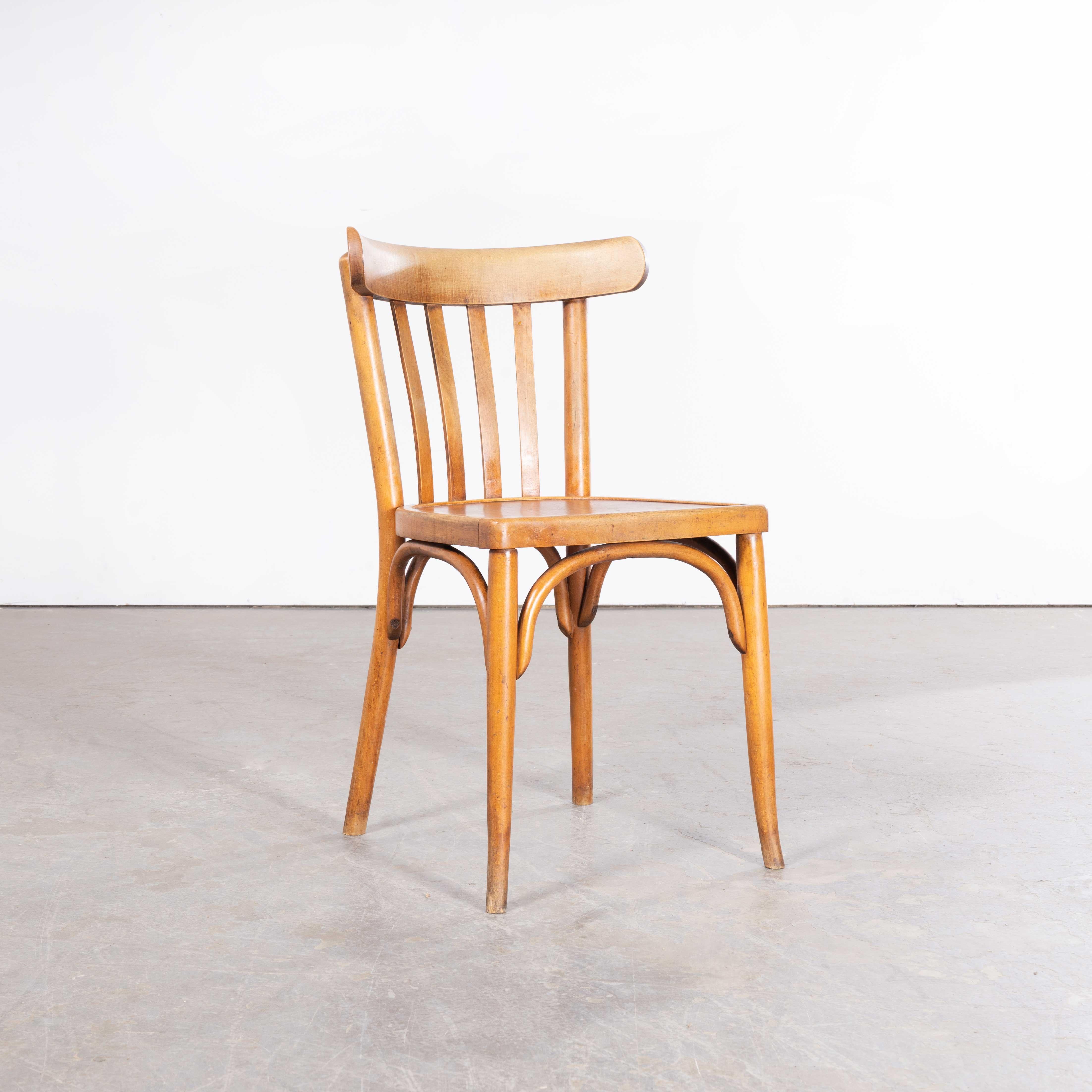 1950’s French Luterma Bleached Bentwood Chairs – Set of Four 2