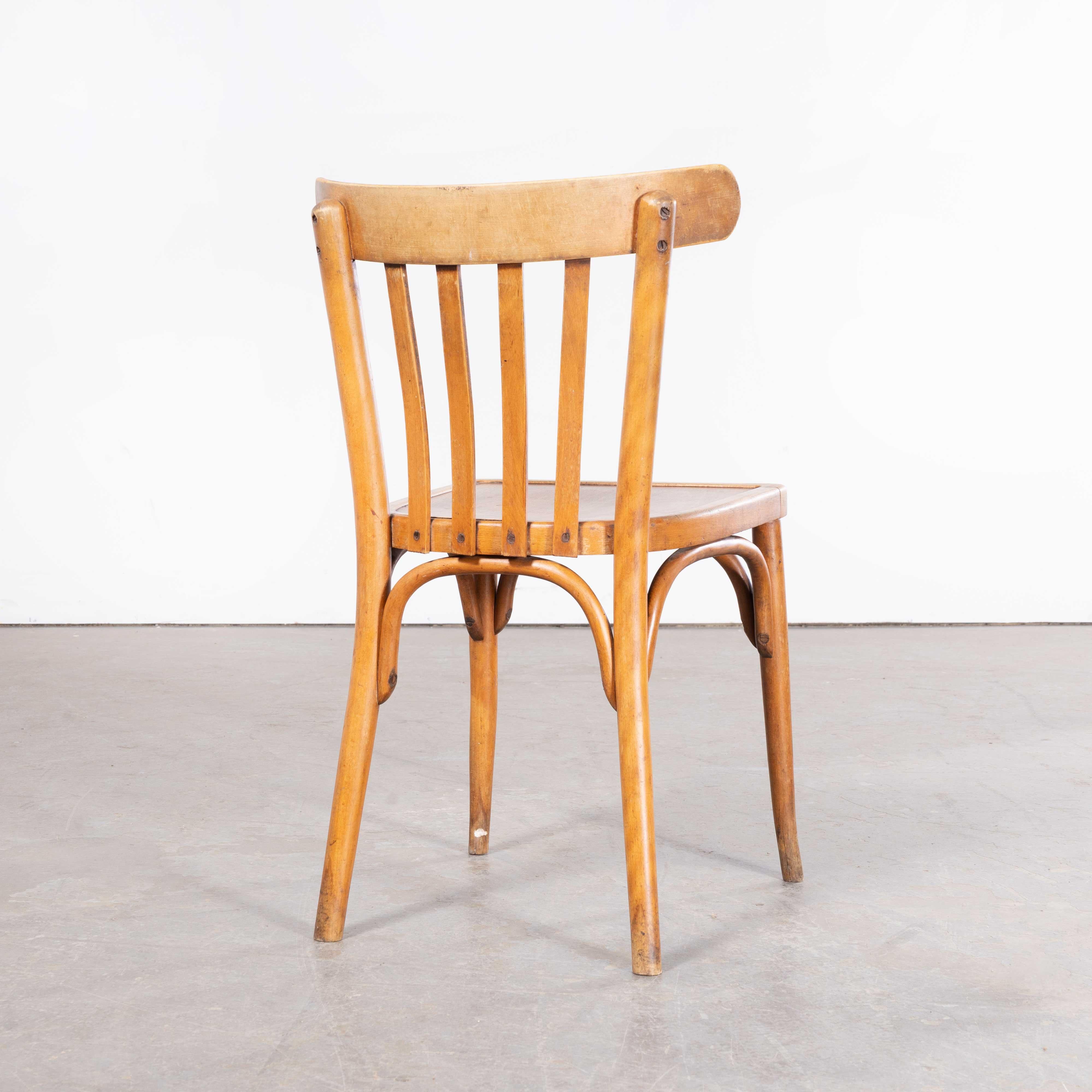 1950’s French Luterma Bleached Bentwood Chairs – Set of Four 5