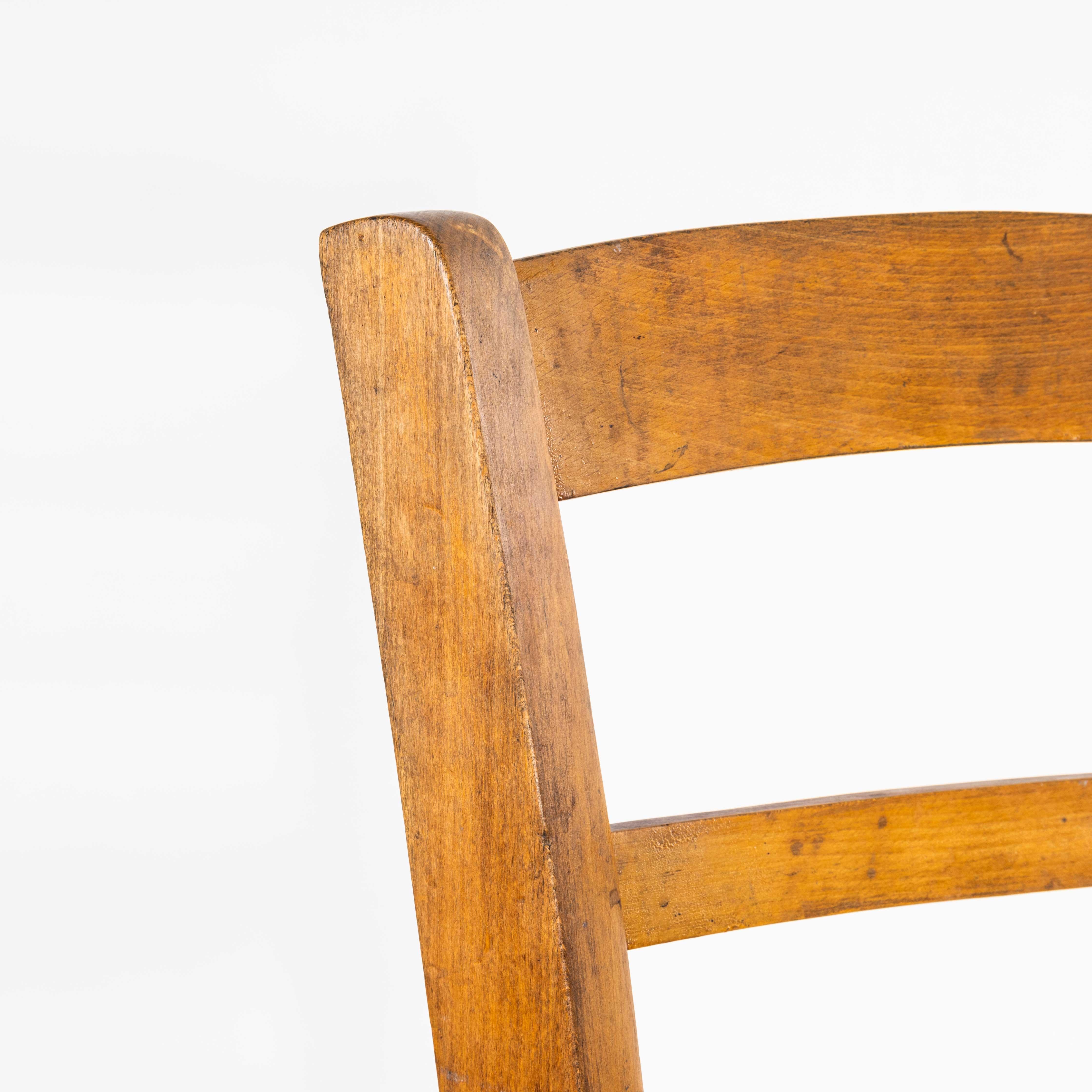 1950's French Luterma Blonde Bentwood Dining Chair - Bar Chair For Sale 3