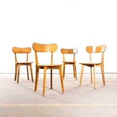 1950’s French Luterma Chapel Bentwood Dining Chairs- set Of 4