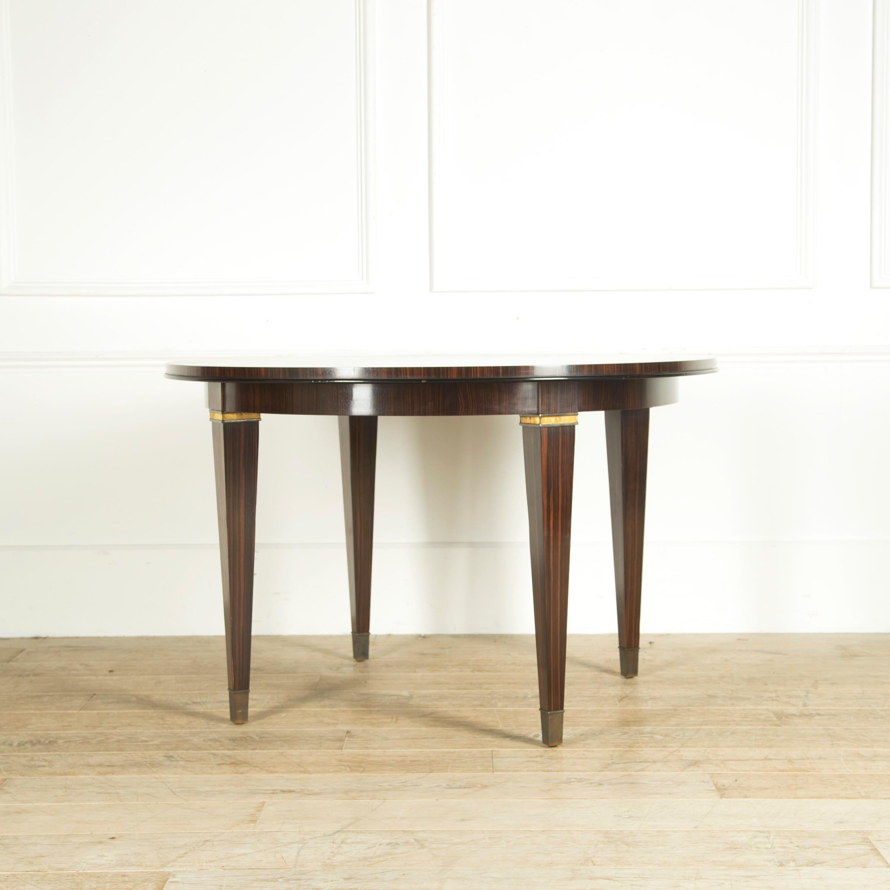 1950s French Macassar Ebony Centre Table In Good Condition In Gloucestershire, GB