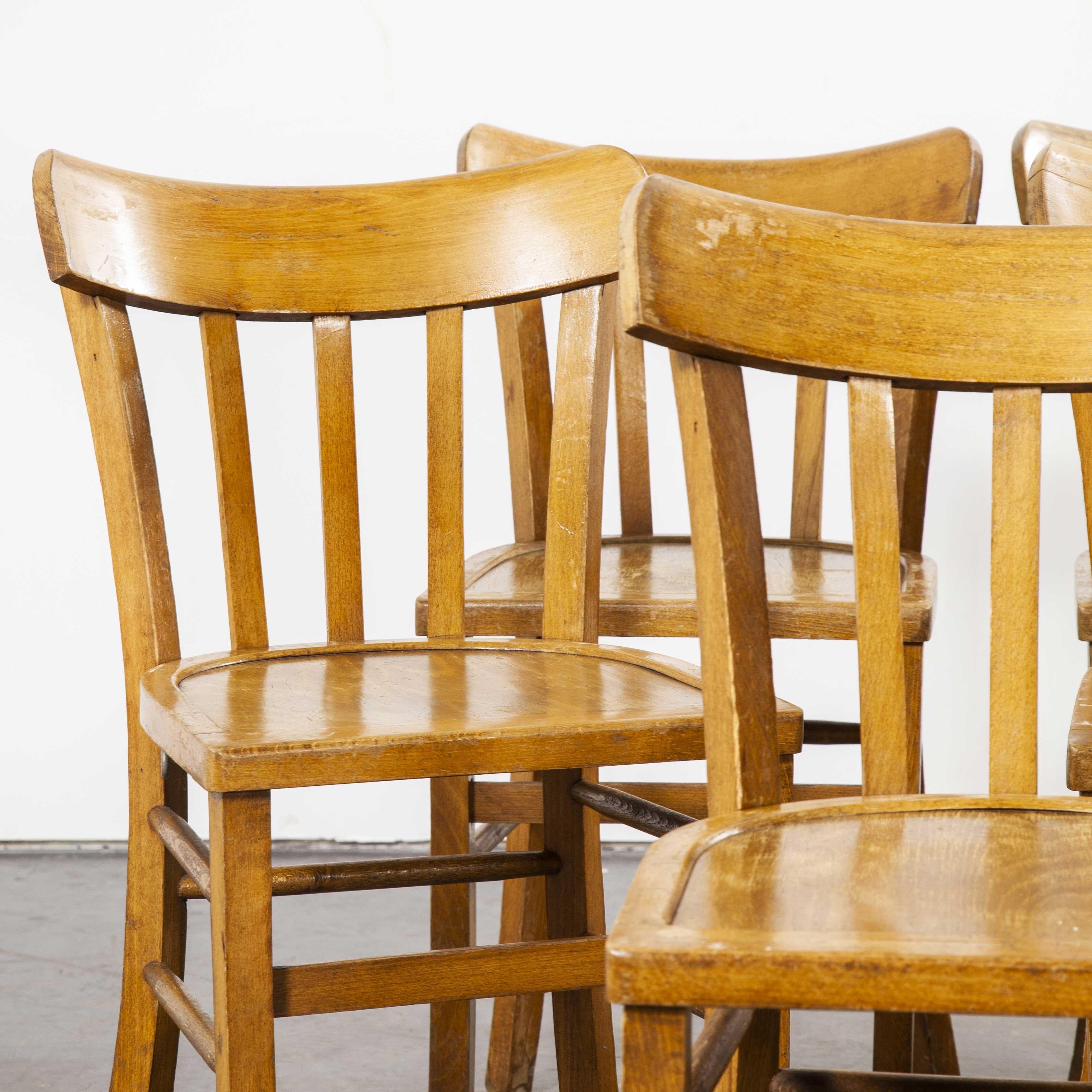 Mid-20th Century 1950s French Made Luterma Bentwood Dining Chairs, Set of Eight 'Model 3'
