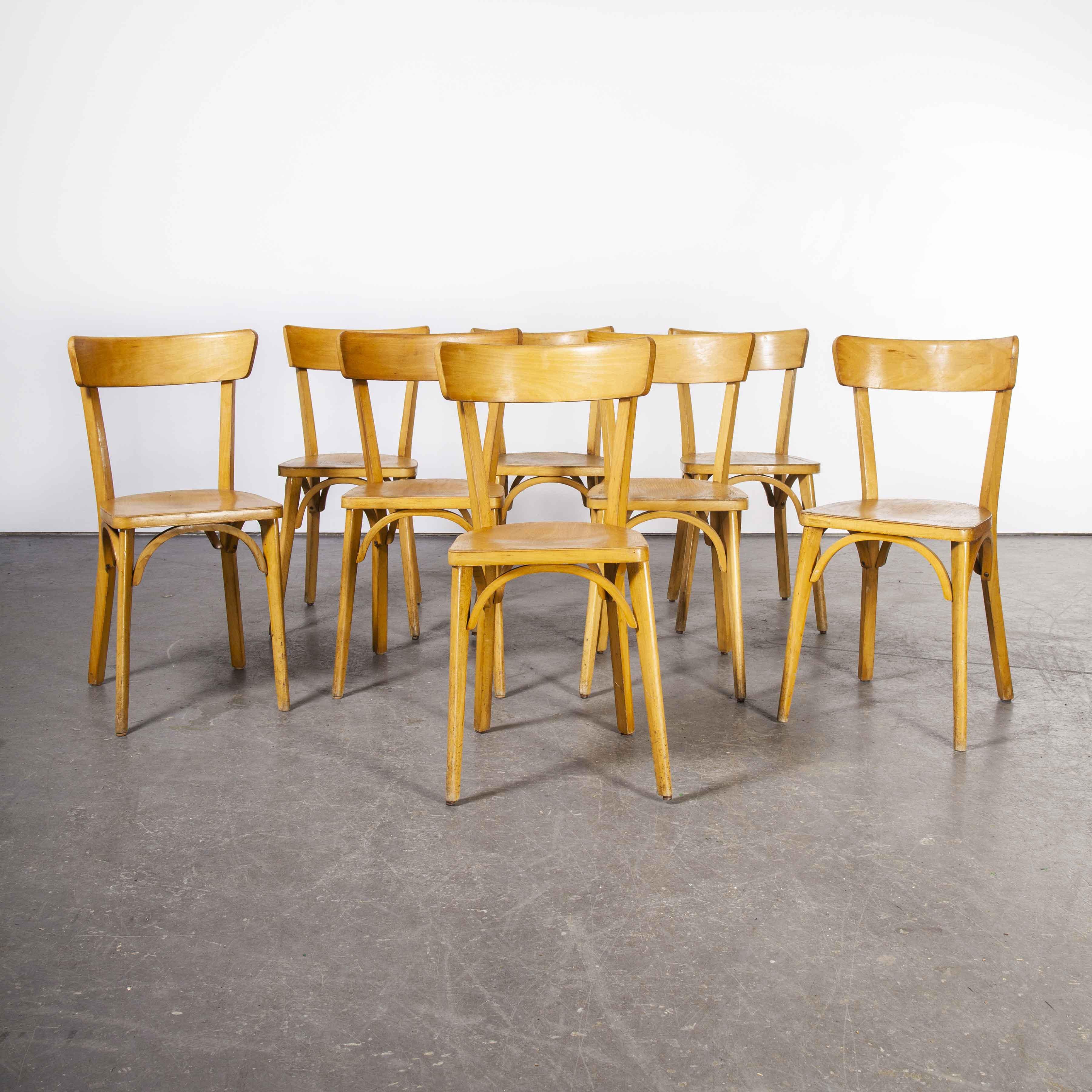Estonian 1950's French Made Luterma Bentwood Dining Chairs, Set of Eight 'Model OB' For Sale