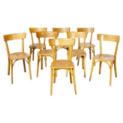 Vintage 1950's French Made Luterma Bentwood Dining Chairs, Set of Eight 'Model OB'