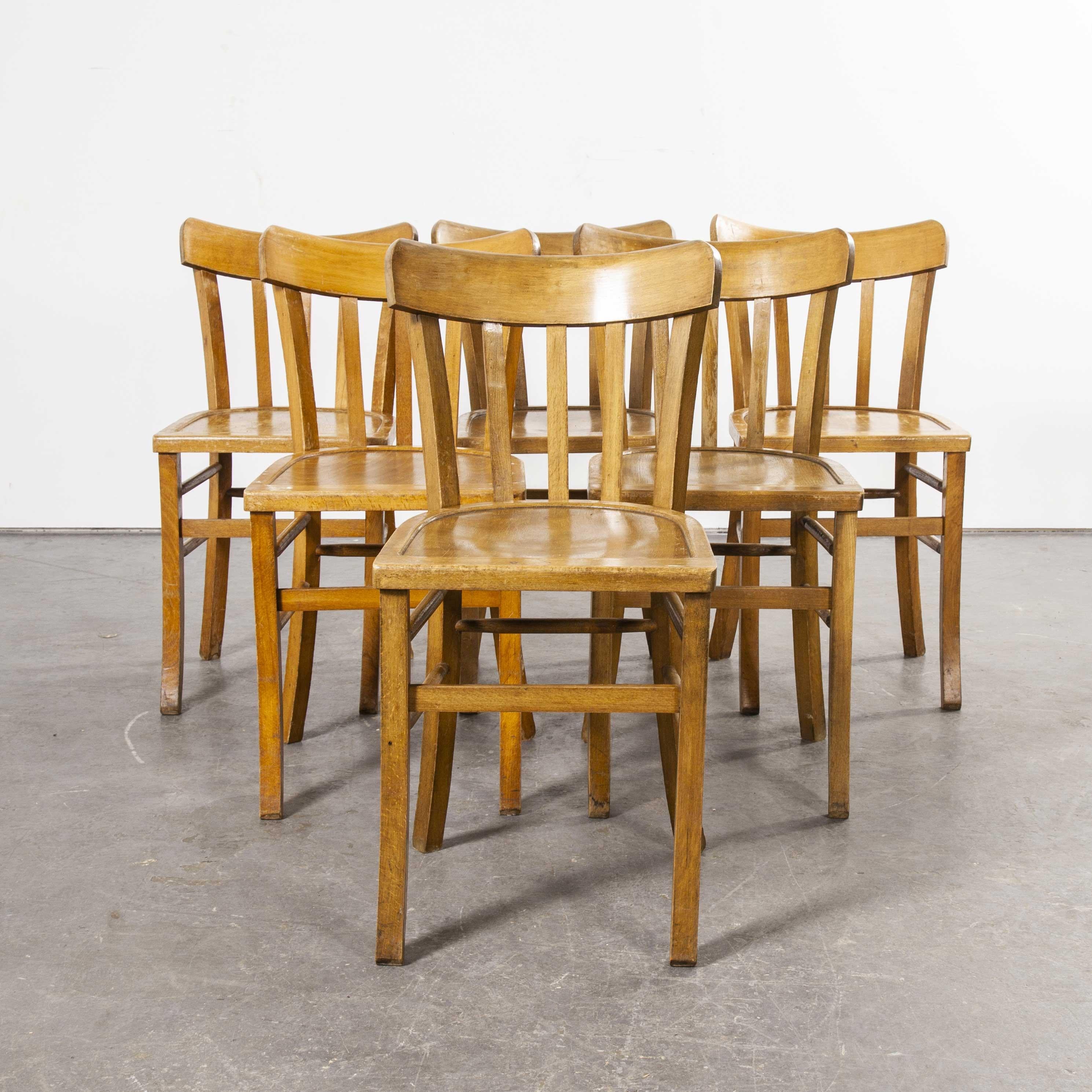 1950s French Made Luterma Bentwood Dining Chairs, Set of Six 'Model 3' In Good Condition In Hook, Hampshire
