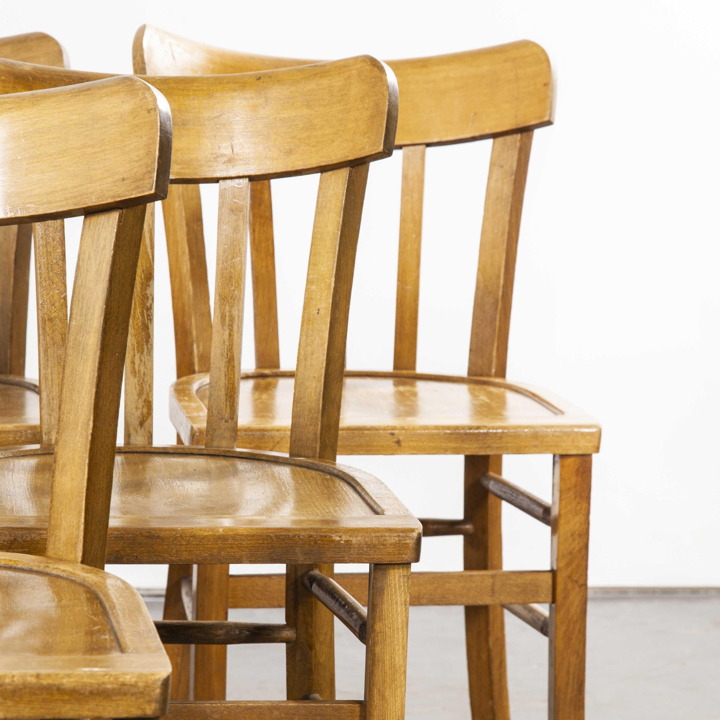 Mid-20th Century 1950s French Made Luterma Bentwood Dining Chairs, Set of Six 'Model 3'