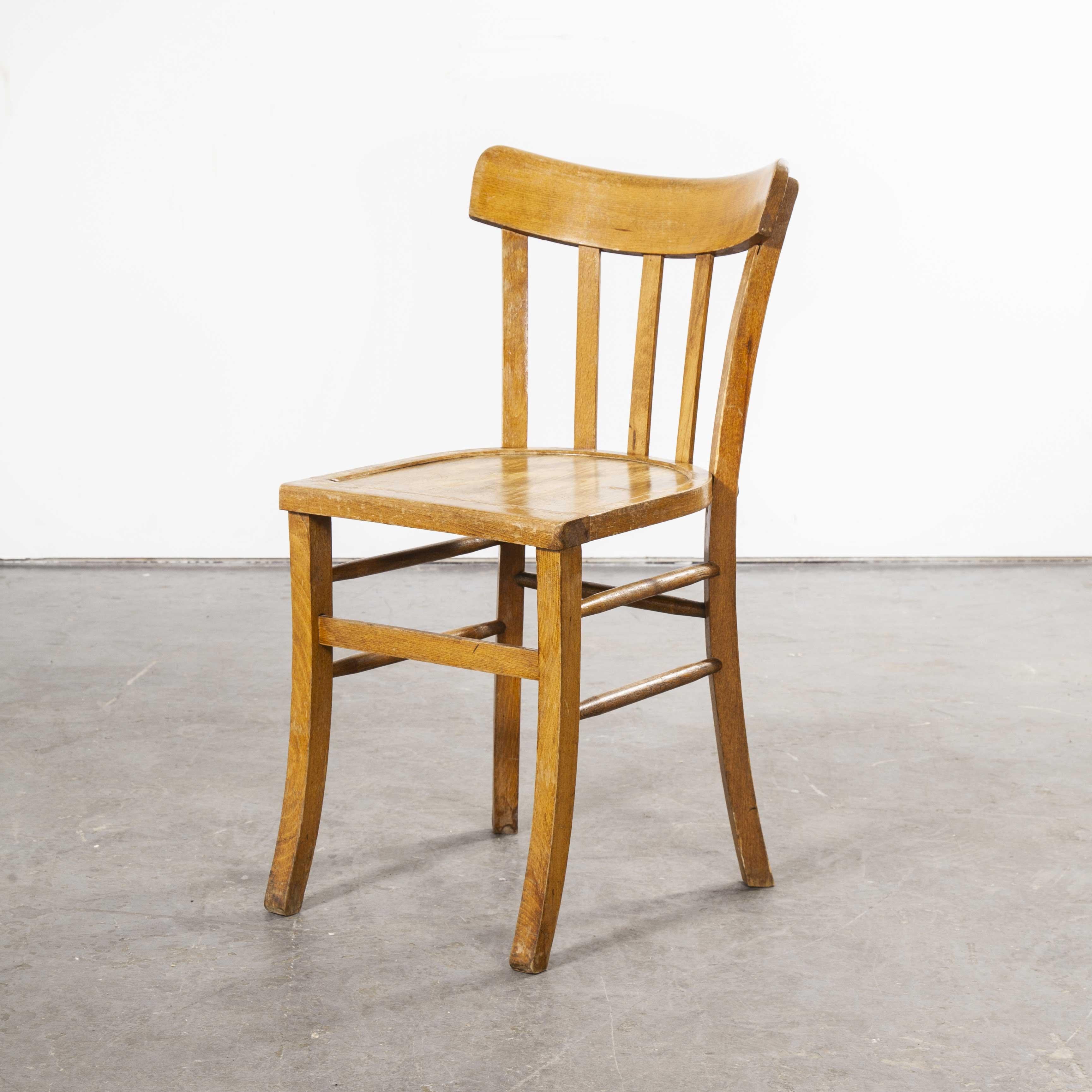 1950s French Made Luterma Bentwood Dining Chairs, Set of Six 'Model 3' 2