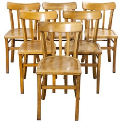 1950s French Made Luterma Bentwood Dining Chairs, Set of Six 'Model 3'