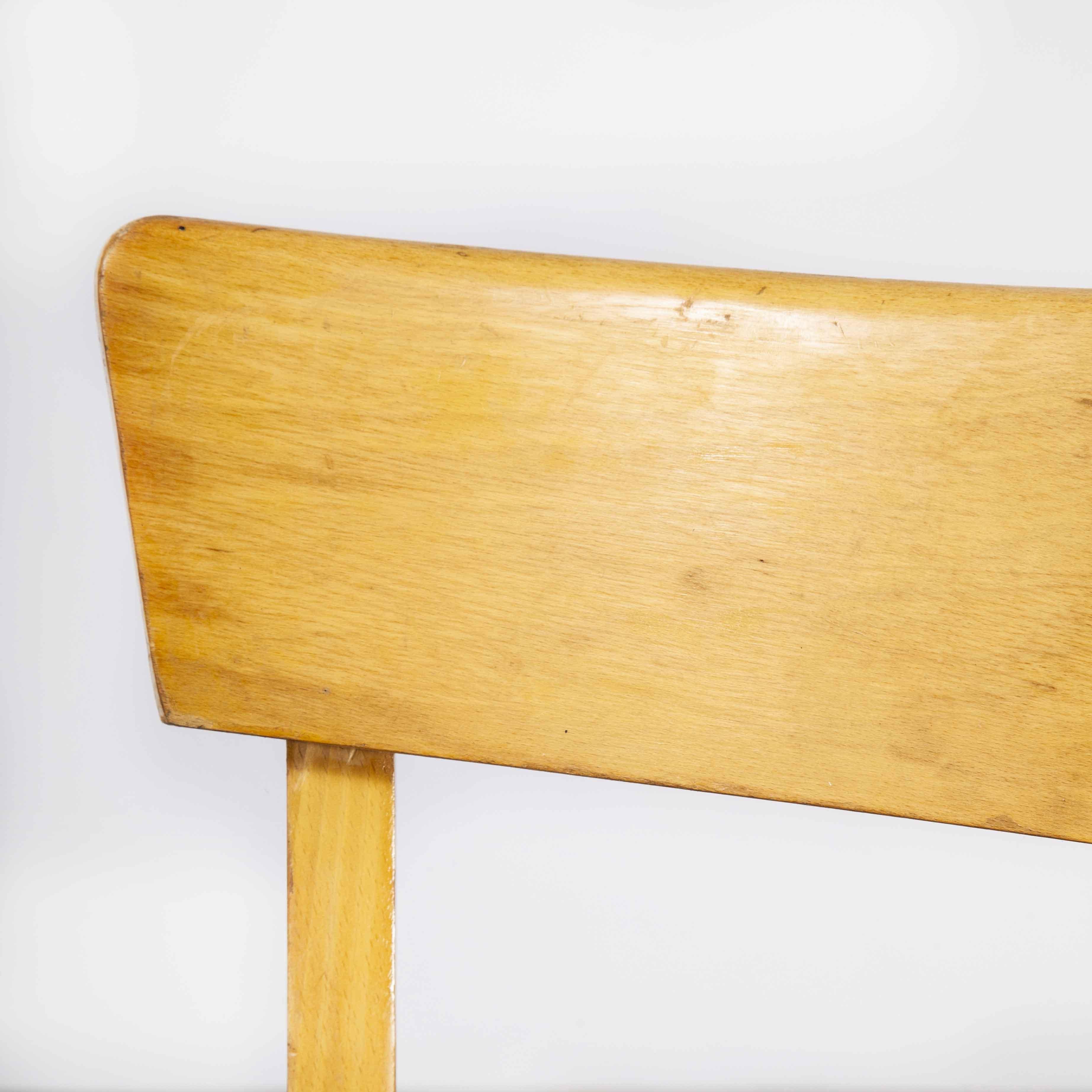 Bois cintré Chaises de salle à manger en bois benterma de fabrication française des années 1950, ensemble de six chaises 