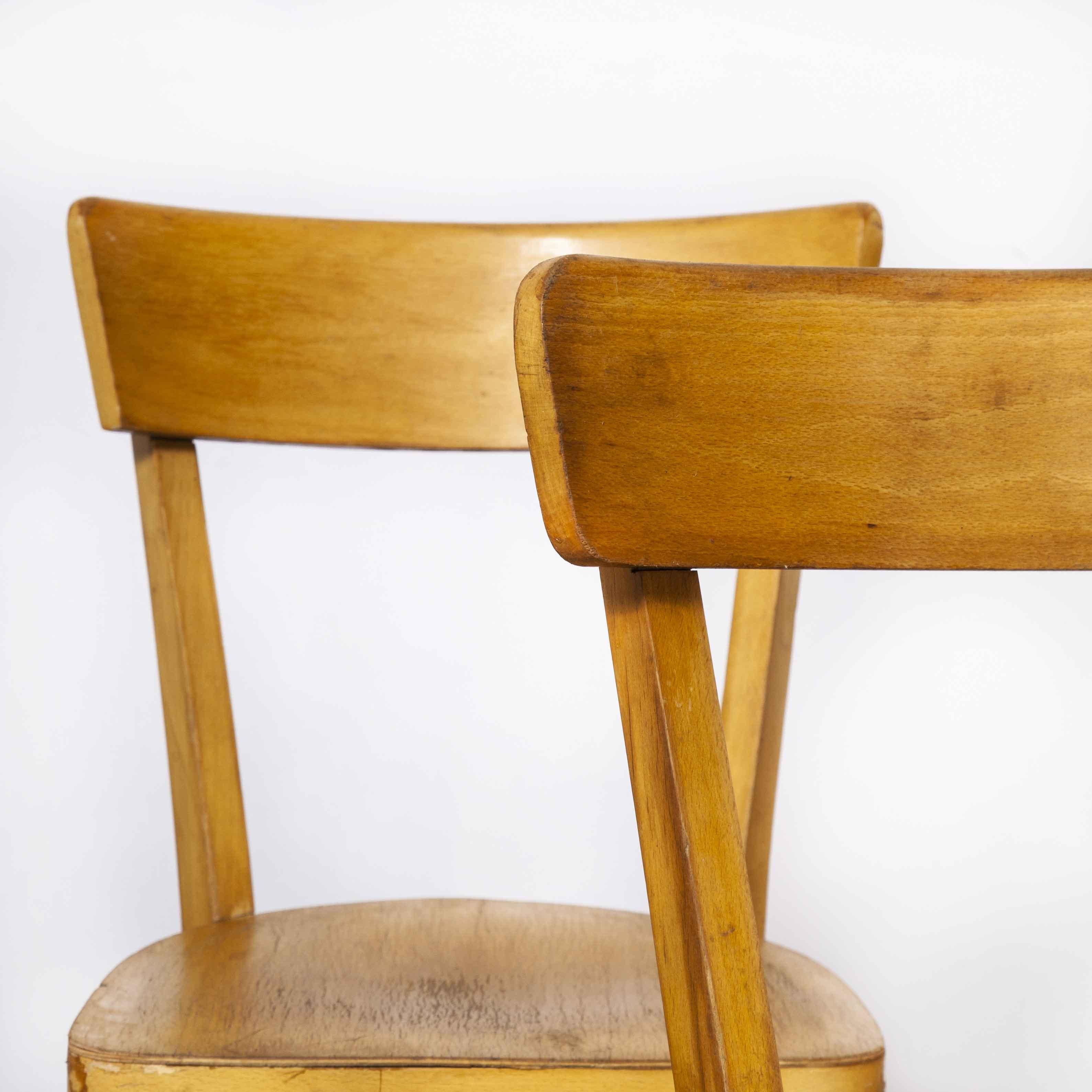 1950's French Made Luterma Bentwood Dining Chairs, Set of Six 'Model OB' For Sale 2