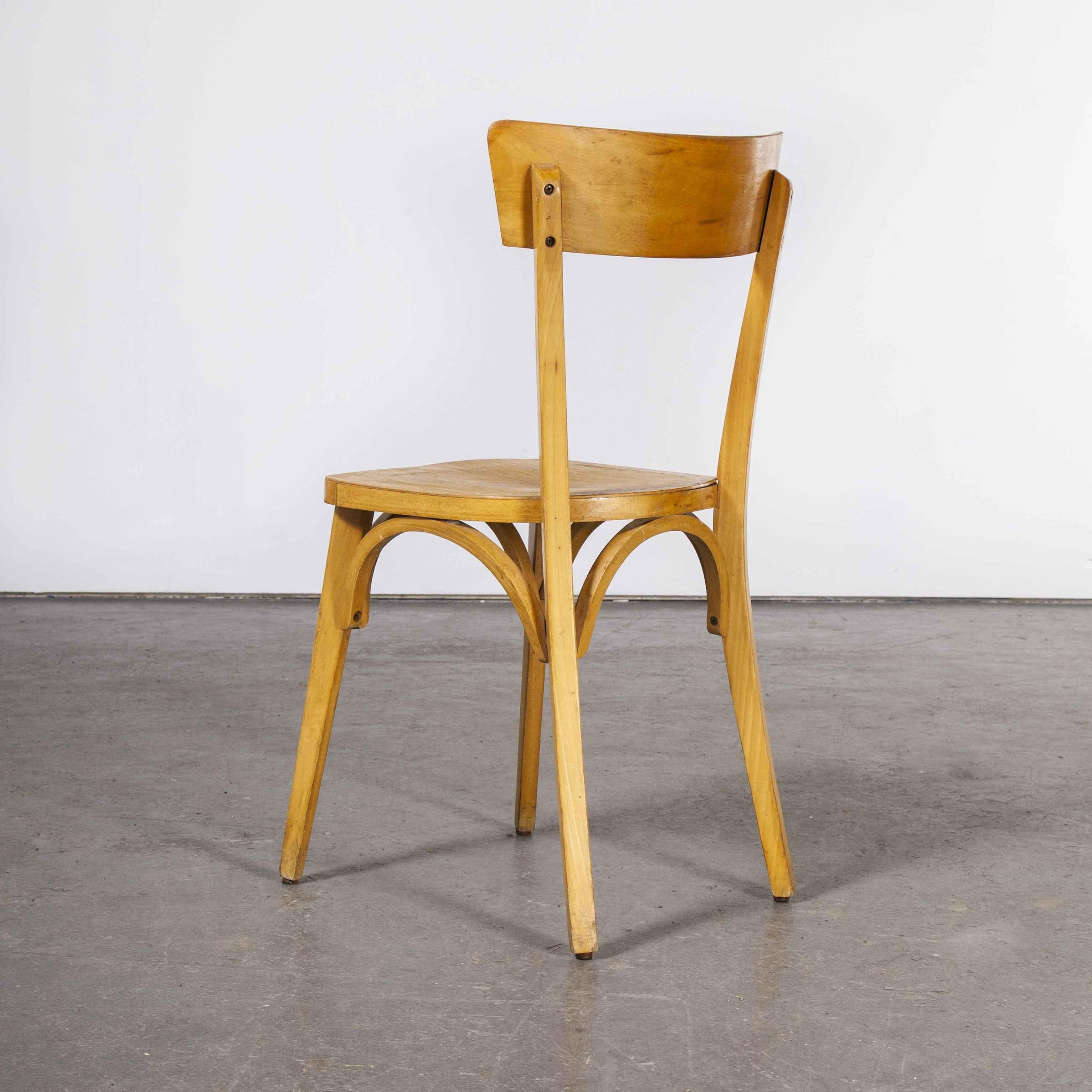 Chaises de salle à manger en contreplaqué Luterma de fabrication française des années 1950, ensemble de douze chaises 'Modèle OB'. en vente 1