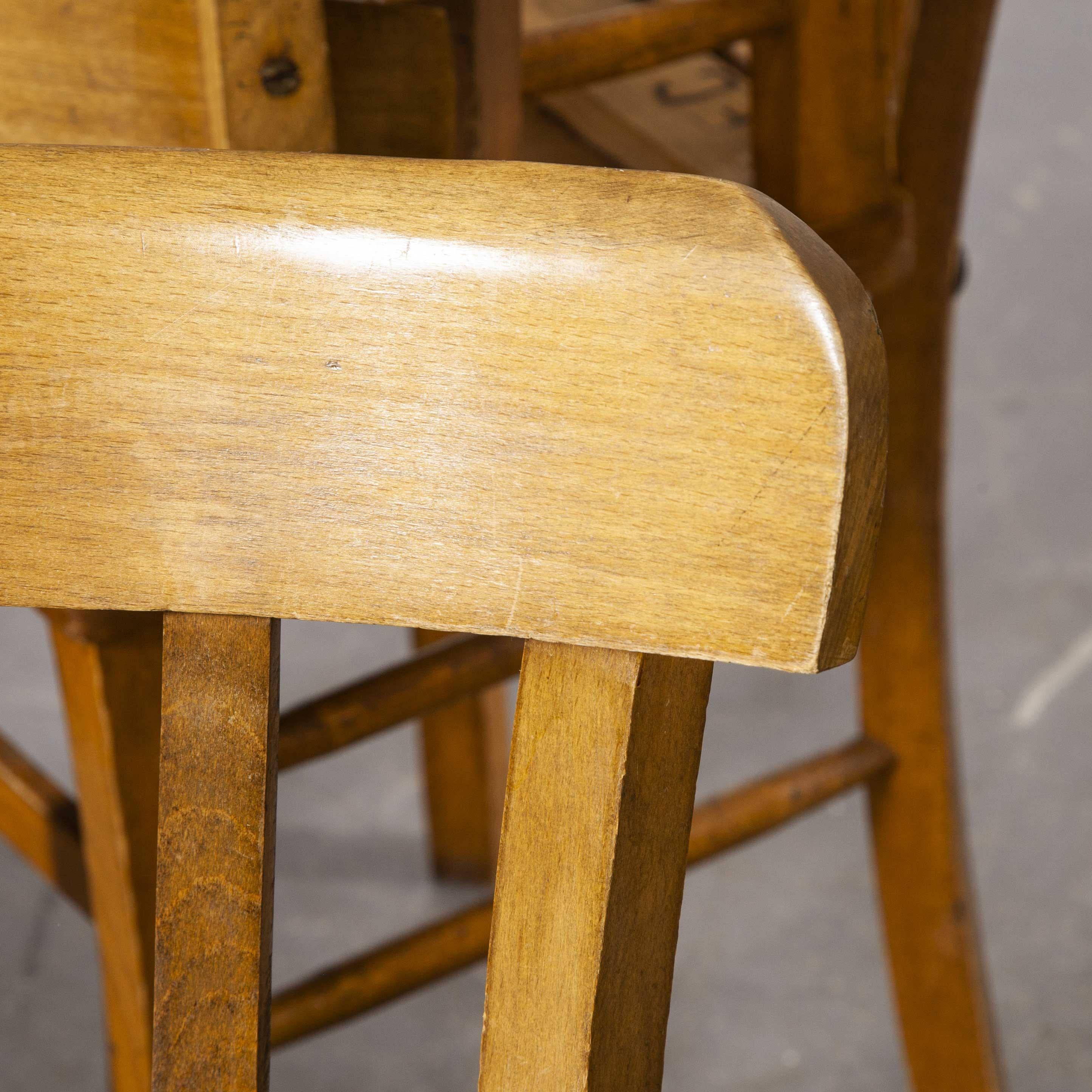 Mid-20th Century 1950s French Made Luterma Bentwood Dining Chairs, Various Quantities Available