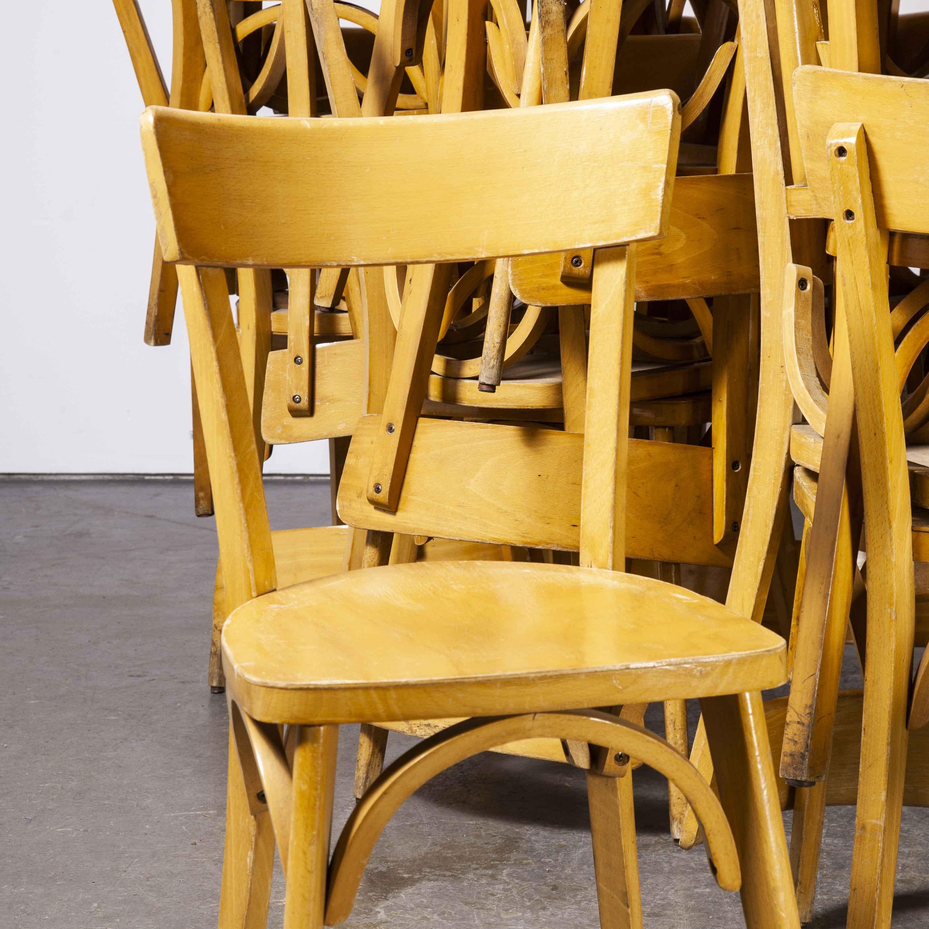 1950's French Made Luterma Bentwood Dining Chairs, Various Qty Available For Sale 1