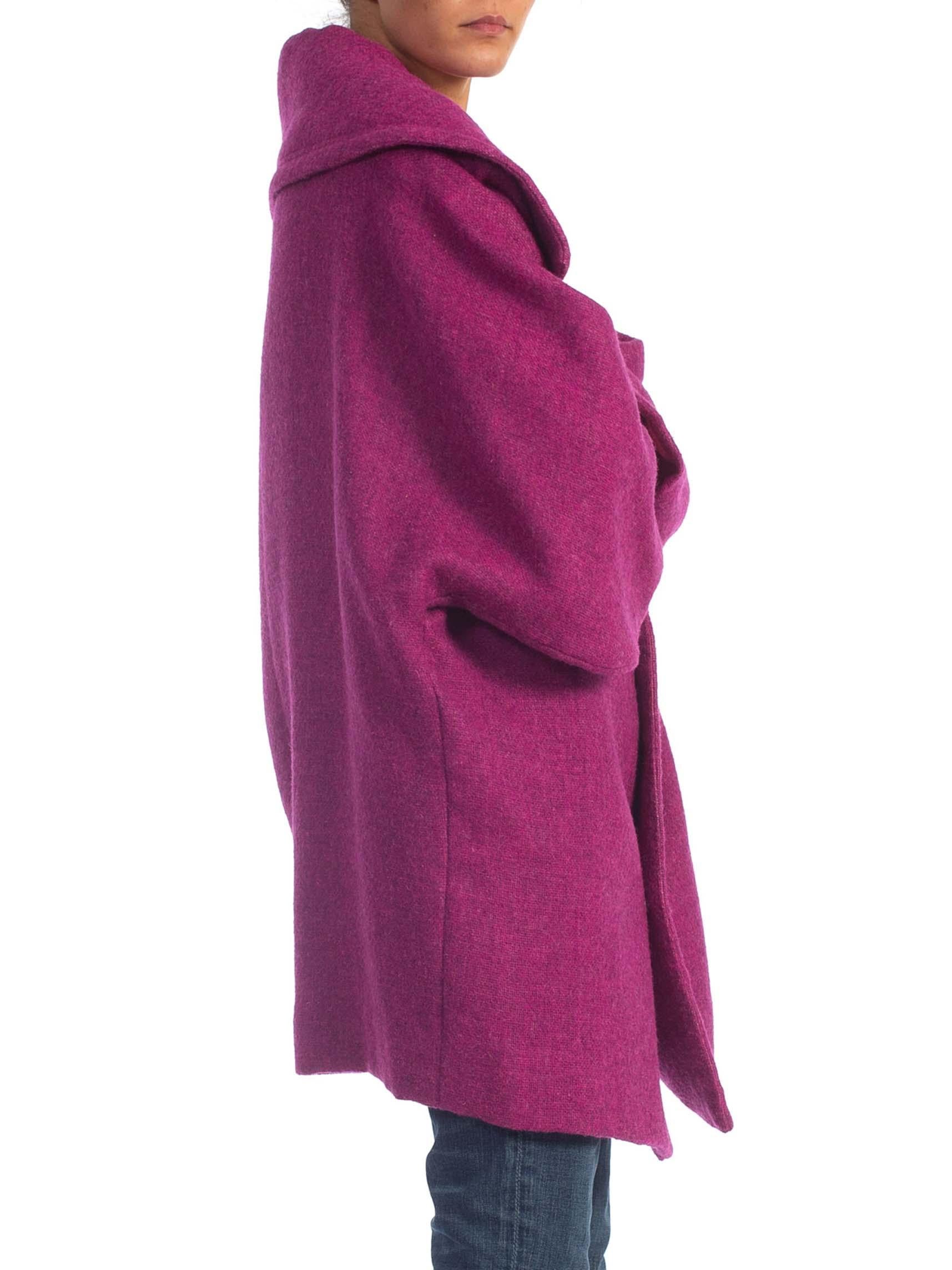 raspberry wool coat