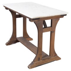 1950's French Marble Top Original Bistro Table '1856'