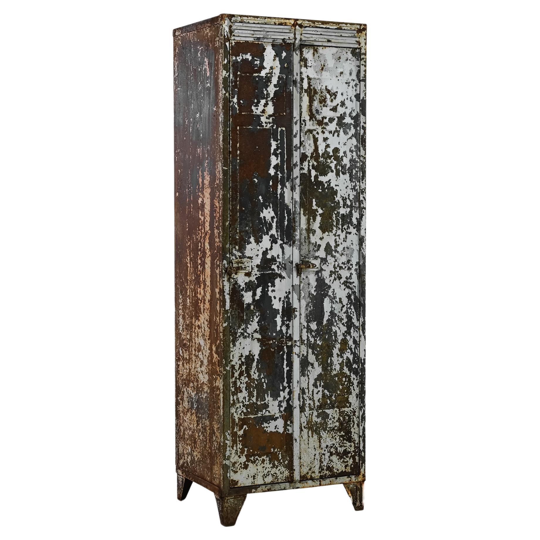 1950s French Metal Cabinet