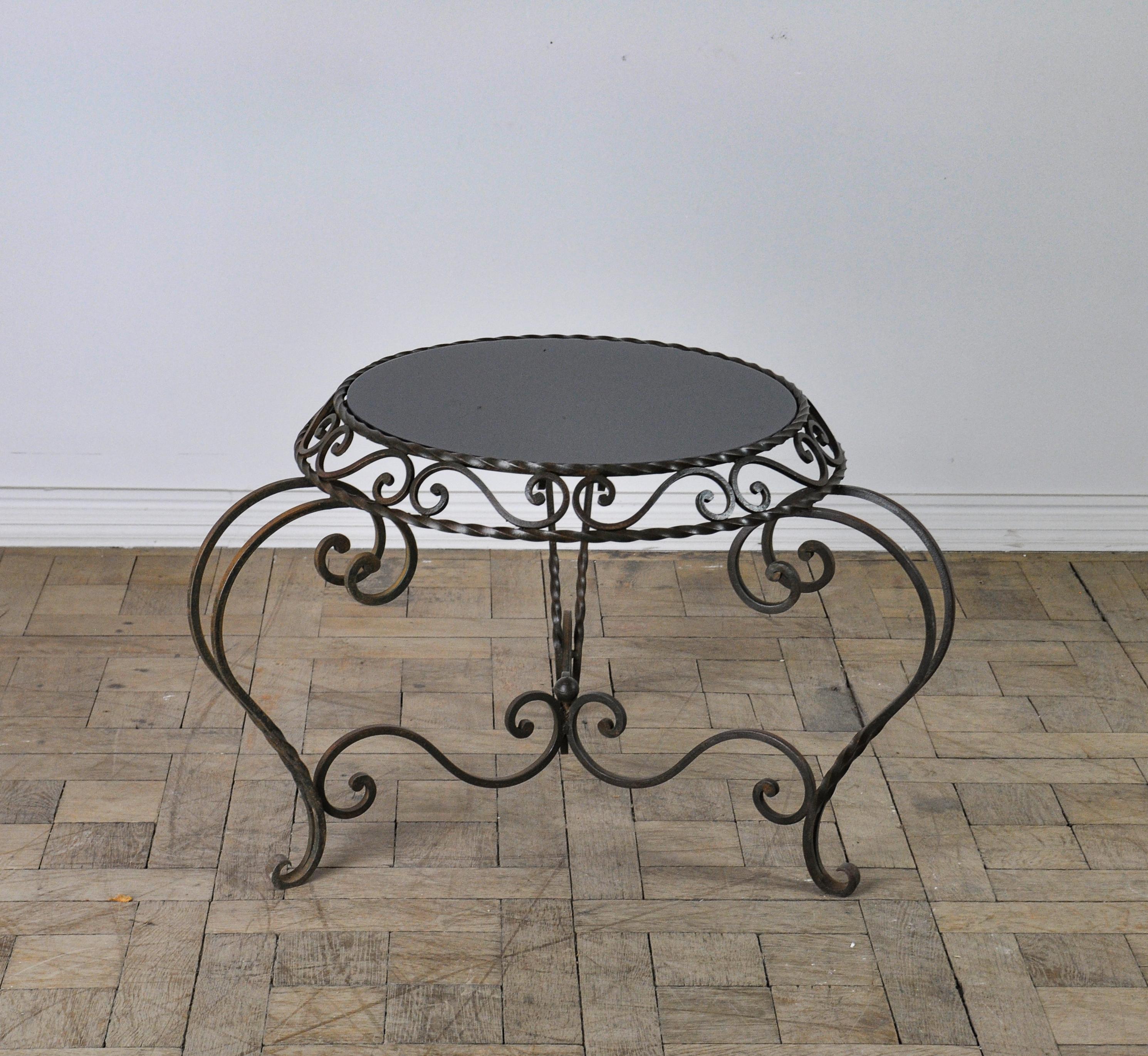 1950s French Metal Coffee Table In Good Condition For Sale In High Point, NC
