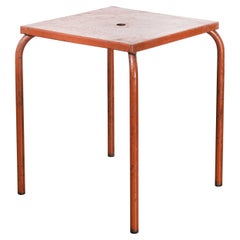 Vintage 1950's French Metal Garden Table Red 'Model 836.1'