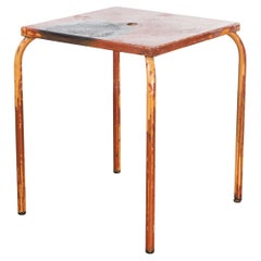 Vintage 1950's French Metal Garden Table, Red 'Model 836.3'
