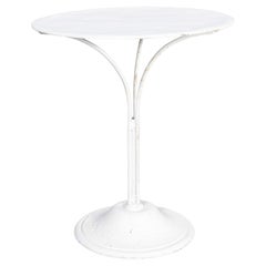 Vintage 1950's French Metal Tripod Base Outdoor Small Gueridon Table